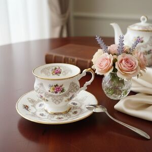 Elizabethan Fine Bone Cina Teacup & Saucer